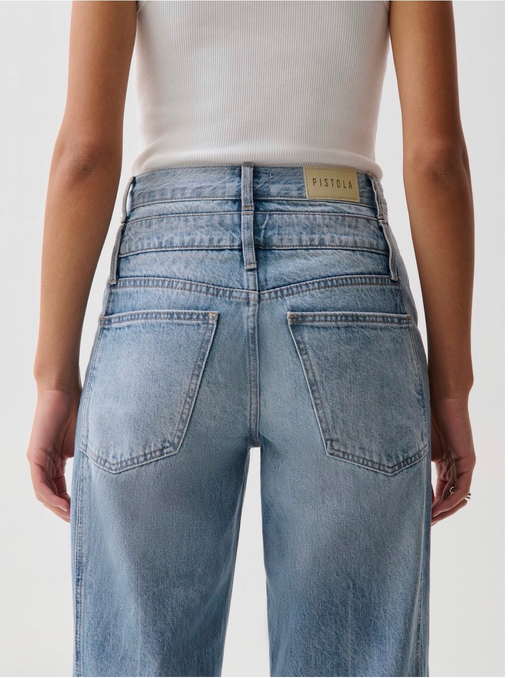 PISTOLA Women’s Light Wash Wide-Leg Jeans - Light Blue - NWT - Picture 3 of 8